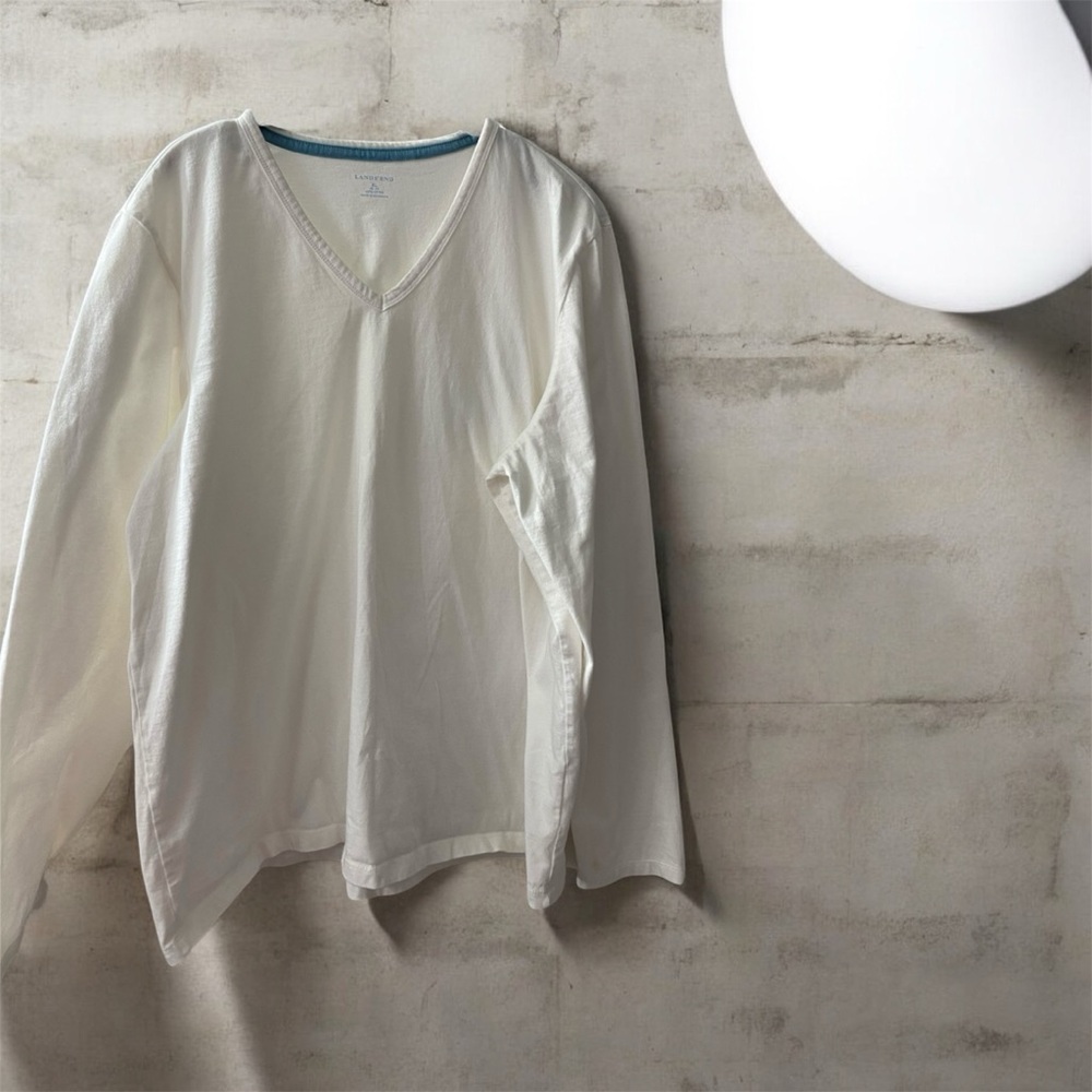 Lands' End Women's Long Sleeve Tee - White